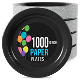 10 In. Black Paper Plates | 1000 Count