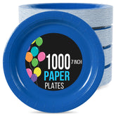 7 In. Dark Blue Paper Plates | 1000 Count