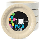 9 In. Ivory Paper Plates | 1000 Count