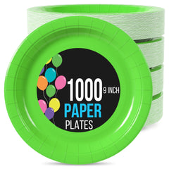 9 In. Lime Paper Plates | 1000 Count