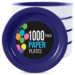 7 In. Navy Paper Plates | 1000 Count