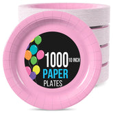 10 In. Pink Paper Plates | 1000 Count