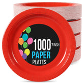 7 In. Red Paper Plates | 1000 Count