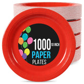 10 In. Red Paper Plates | 1000 Count