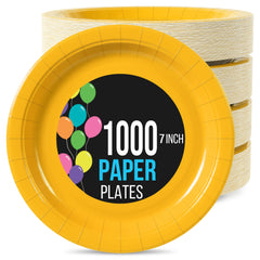 7 In. Yellow Paper Plates | 1000 Count