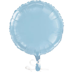 Pastel Blue Round Foil Balloon - 18 Inches - Pack of 12