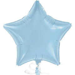 Pastel Blue Star Foil Balloon - 18-Inch - Pack of 12