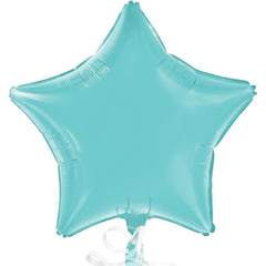 Caribbean Blue Star Foil Balloon - Pack of 4