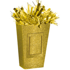 Sparkling Gold Customizable Balloon Weight, Glitter, 6 inch - Pack of 9