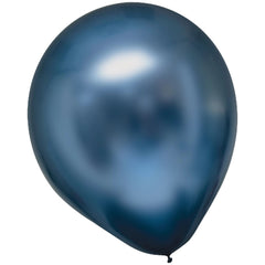 Satin Latex Balloons, Navy, 11-inch, 6-ct - Pack of 2