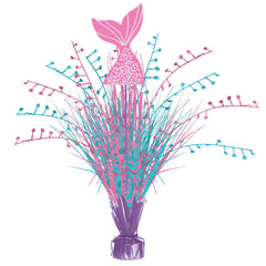 Shimmering Mermaids Metallic Tinsel Spray Centerpiece, Purple/Blue, 18-inch - Pack of 6