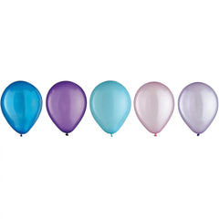 Round Pearl Latex Balloons, Blue/Purple/Violet, 5-inch, 25-ct - Pack of 2