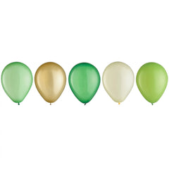 Round Pearl Latex Balloons, Green/Gold/Kiwi, 5-inch, 25-ct - Case of 72