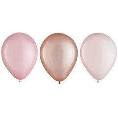 Round Pearl Latex Balloons, Pink/Rose Gold, 5-inch, 25-ct - Case of 72