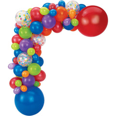 Confetti Latex Balloon Garland Arch Kit, Rainbow Colors - Case of 9