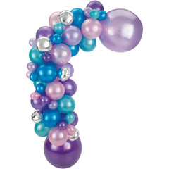 Amscan Latex & Foil Balloon Garland Kit, Purple/Blue/Silver - Case of 9