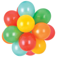 Vibrant Rainbow Sphere Latex Balloon Chandelier - Pack of 8