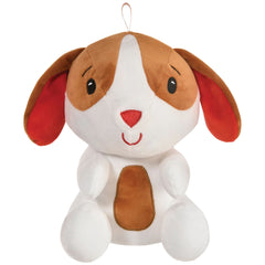 Dog Plush Balloon Weight, White/Brown, 8-inch, 1-ct - Case of 24