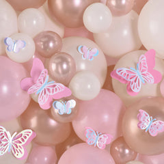 Iridescent Butterfly Balloon Decoration Kit - Pack of 6