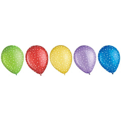 Primary Colors Confetti Latex Balloon Pack, 11-in, 15-ct - Pack of 9