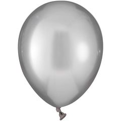 Luxaire Premium Latex Balloons, 5-inch, 50-ct, Silver - Case of 48