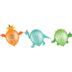 Dino-Mite Latex Balloon Decorating Kit, 12 inch, 6-pk, Blue/Orange/Green - Case of 72