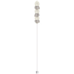 Tassel Fringe Balloon Weight Tail Accessory, Silver/White, 6-foot - Pack of 6