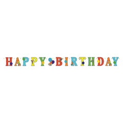 Happy Birthday Garland Banner, Multicolor, Polka Dot, 10.75-ft - Pack of 18