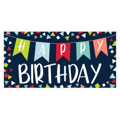 Colorful Happy Birthday Celebration Banner - Case of 54