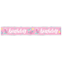 Butterfly Garden 1st Birthday Banner - Pack of 12
