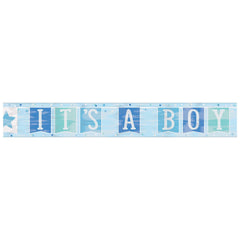 It's A Boy Baby Shower Banner - Pack of 12