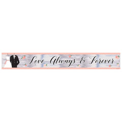 Elegant Wedding Attire Banner - Love Always & Forever - Case of 120
