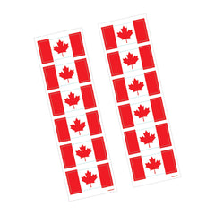 Canadian Flag Sticker Pack - 8 Sheets - Pack of 12
