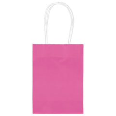 Bright Pink Kraft Paper Gift Bag, 5-inch - Pack of 24