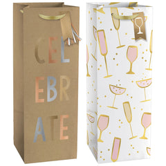 Celebrate Wine Bottle Gift Bag, 2-ct - Pack of 2
