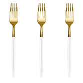 Trendables Forks Ivory/Gold | 40 Count