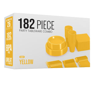 182 Piece Combo Set - Service For 26 - Yellow