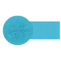 Vibrant Caribbean Blue Crepe Streamer - 81 Feet - Case of 72