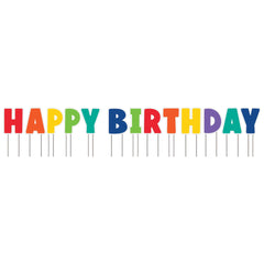 Colorful Happy Birthday Yard Sign, 39-pcs - Case of 2