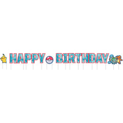 Nintendo Pokémon Happy Birthday Yard Stake Sign Decorations, Blue, 18 inch, 5-ct - Pack of 4