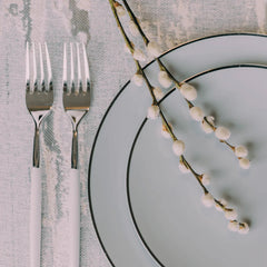 Trendables Forks White/Silver | 40 Count