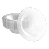 12 Oz. Clear/Silver Petal Bowls | 40 Count