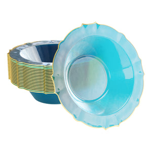 12 Oz. Peacock/Gold Petal Bowls | 40 Count