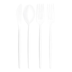 480 Piece Gloss White Full Cutlery Combo Set