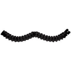 Jet Black Tissue Paper Garland - Case of 72