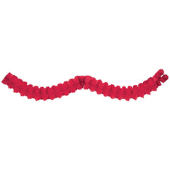 Vibrant Red Tissue Paper Garland - 12 ft - Pack of 3