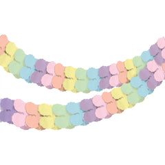 Pastel Rainbow Paper Garland - 9 ft - Case of 72