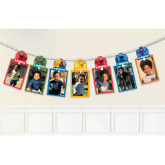 Sesame Street DIY Photo Garland Banner, Red/Green/Blue, 11-inch - Case of 48