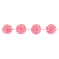 Pink Fluffy Garland, 12-foot, 2-ct - Case of 48