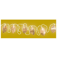 Love & Leaves LED String Lights, Gold, 3-foot, 10 Lights - Pack of 4